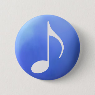 music theme 6 cm round badge
