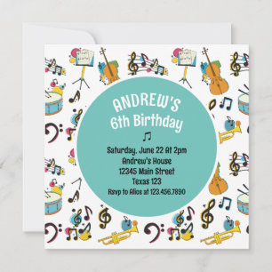 Music theme birthday Card