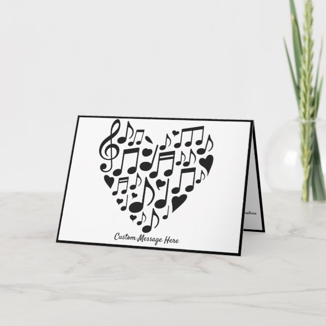 Music Theme Musical Notes Heart Personalised (Front)
