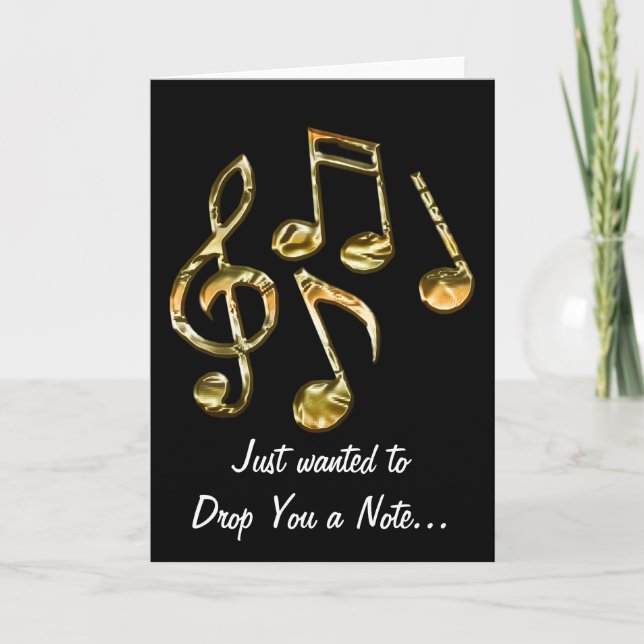 MUSIC Theme Witty Note Card (Front)