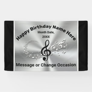 Music Themed Birthday Party Supplies, Any Occasion Banner