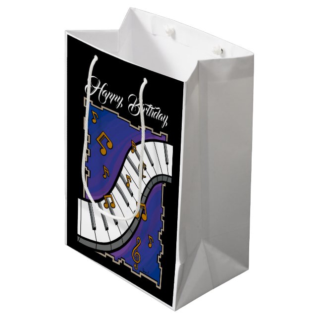 Music themed gift bag (Front Angled)