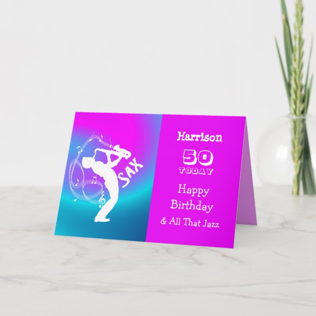 Music Themed Happy Birthday Card (Front)