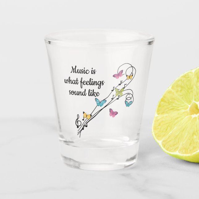 Music Themed Shot Glass (Front)