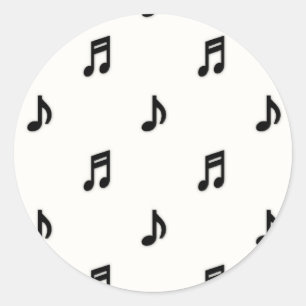 Music Themed Stickers :: Black Music Notes