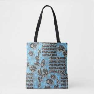 Music themed tote bag