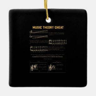 Music Theory Graphic Ceramic Ornament