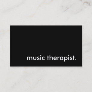 music therapist. business card