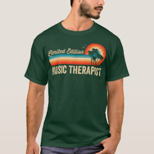 Music Therapist Funny Birthday Tee Retro Vintage M