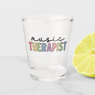 Music Therapist Retro Music Therapy Gifts Shot Glass