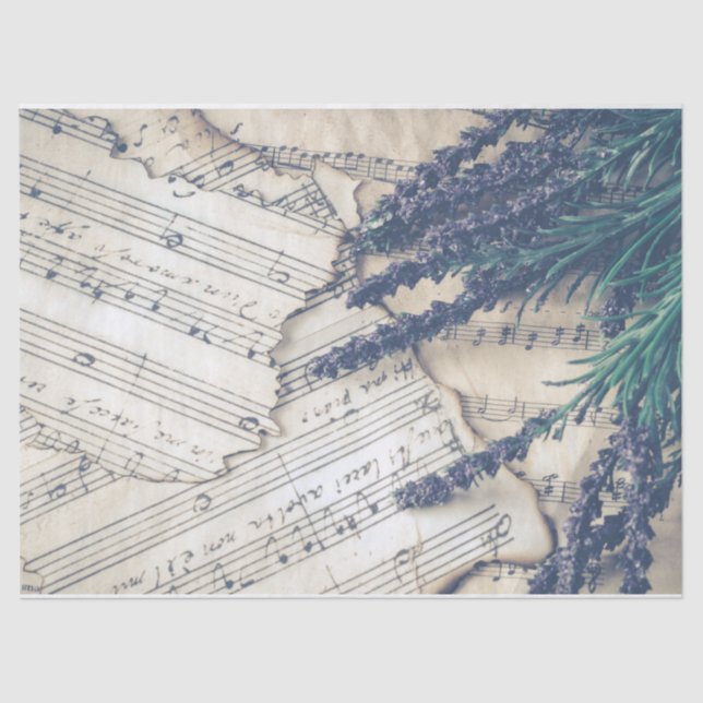Music Tissue Paper Decoupage Gift Wrap (Front)