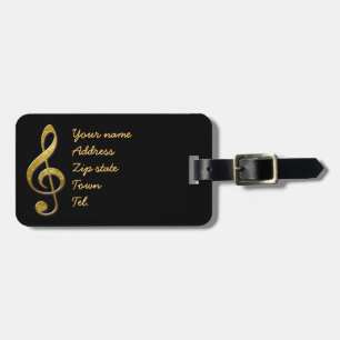 music to my ears luggage tag