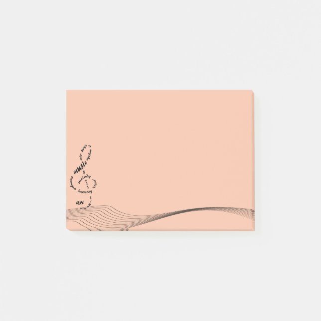 music to my ears sticky notes pad (Front)