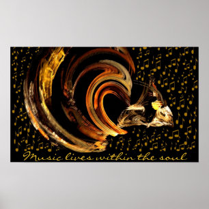 Music to my soul_Poster_by Elenne Boothe Poster