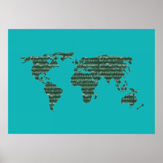 music to the world ~ maps poster (Front)