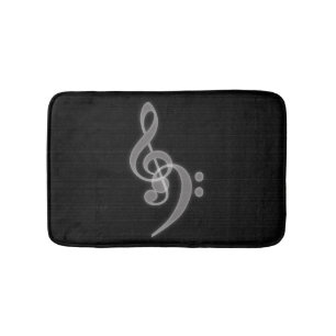Music - Treble and Bass Clef Bath Mat