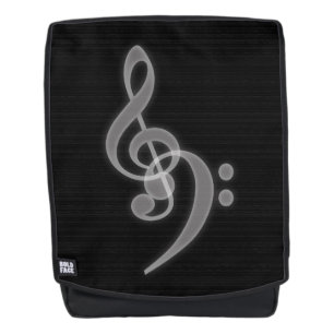 Music - Treble and Bass Clef Boldface Backpack