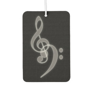 Music - Treble and Bass Clef Car Air Freshener