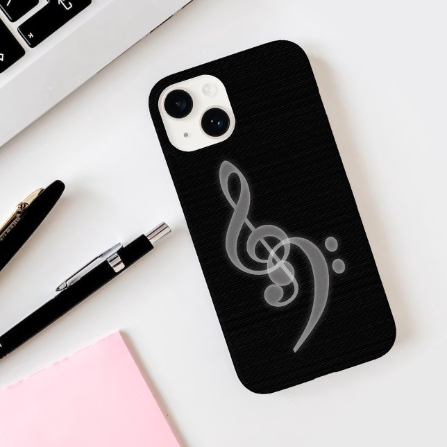 Music - Treble and Bass Clef iPhone 14 Case (Creator Uploaded)