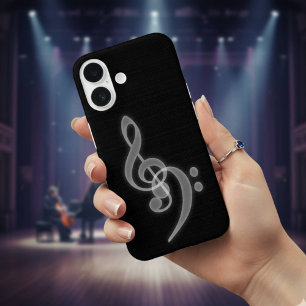 Music - Treble and Bass Clef iPhone 16 Case