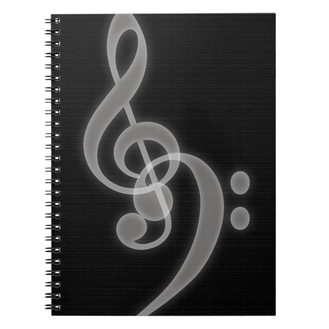 Music - Treble and Bass Clef - Notebook (Front)