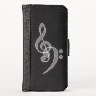 Music - Treble and Bass Clef Wallet Case