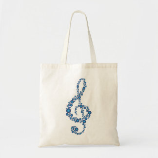 Music Treble Clef Blue Dots Bag