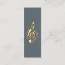 Music Treble Clef Chrome Personalised Mini