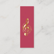 Music Treble Clef Chrome Personalised Mini