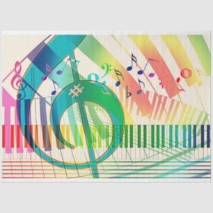 Music Treble Clef Keyboard Decoupage Tissue Paper