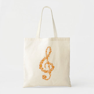 Music Treble Clef Orange Dots Bag