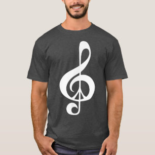 Music Treble Clef Peace Sign T-Shirt