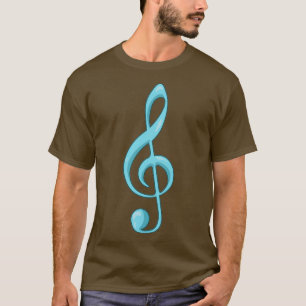 Music Treble Clef Piano Guitar  T-Shirt