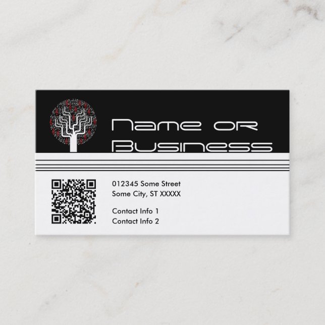 music tree : qr code business card (Front)