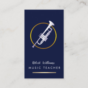 Music Trumpet Instrument Bass Band Musician Business Card