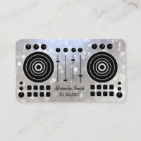 Music Turntable Black and Silver White DJ Player  