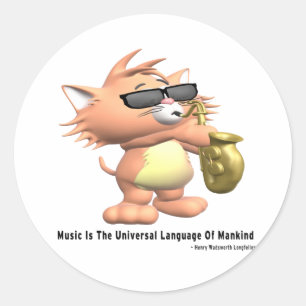 Music-Universal-Language Classic Round Sticker