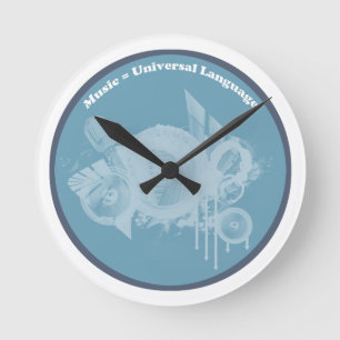 Music Universal Language Round Clock