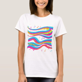 Music Vibes: Vibrant Abstract Sound Wave Design  T-Shirt