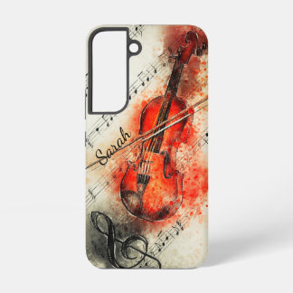 Music Violin Musician Musical Custom Name Samsung Galaxy Case