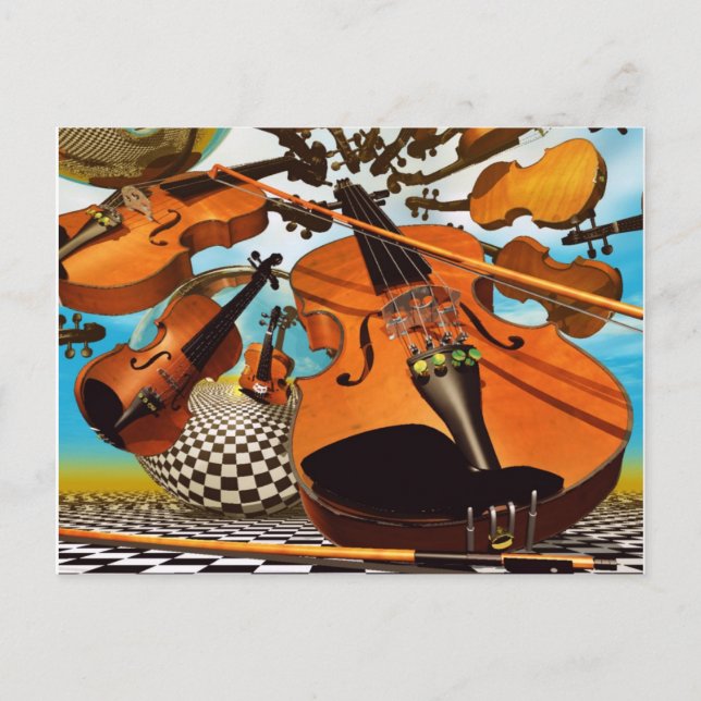 Music Violin Postcard (Front)