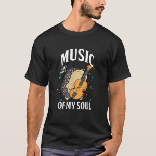 Music Voice Of Soul Cello Player Cellist Hedgehog T-Shirt
