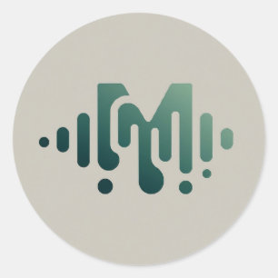 Music Wave Classic Round Sticker