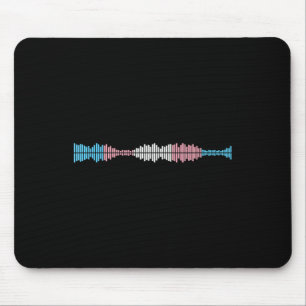 Music Waves Subtle Trans Pride Flag Transgender Ri Mouse Mat