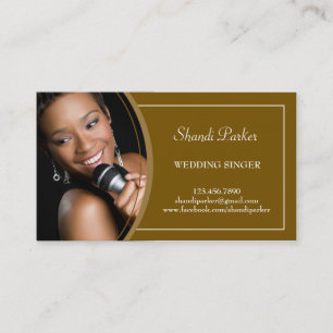 Music Wedding Singer Photo Business Card