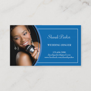Music Wedding Singer Photo Business Card