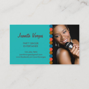Music Wedding Singer Photo Business Card