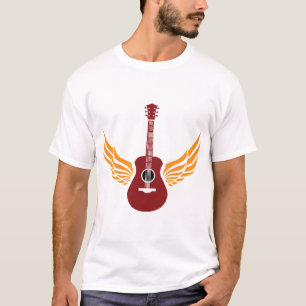 Music Wings Guitar – Artistic Musical Instrument D T-Shirt