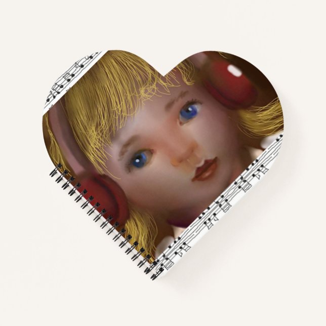 Music with earphones notebook (Front)
