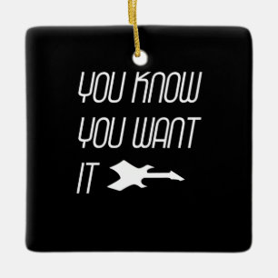 Music You Know You Want Guitar Ceramic Ornament